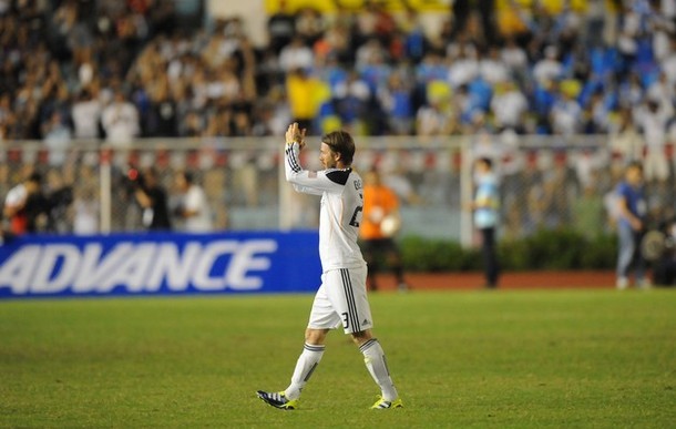 David Beckham trong trận giao hữu với Philippines